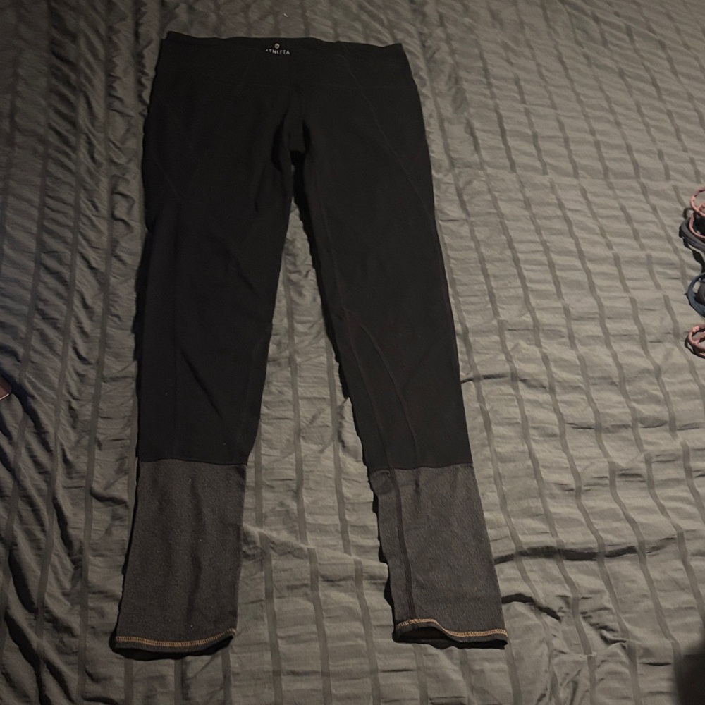 Athleta Black and Gray Leggings